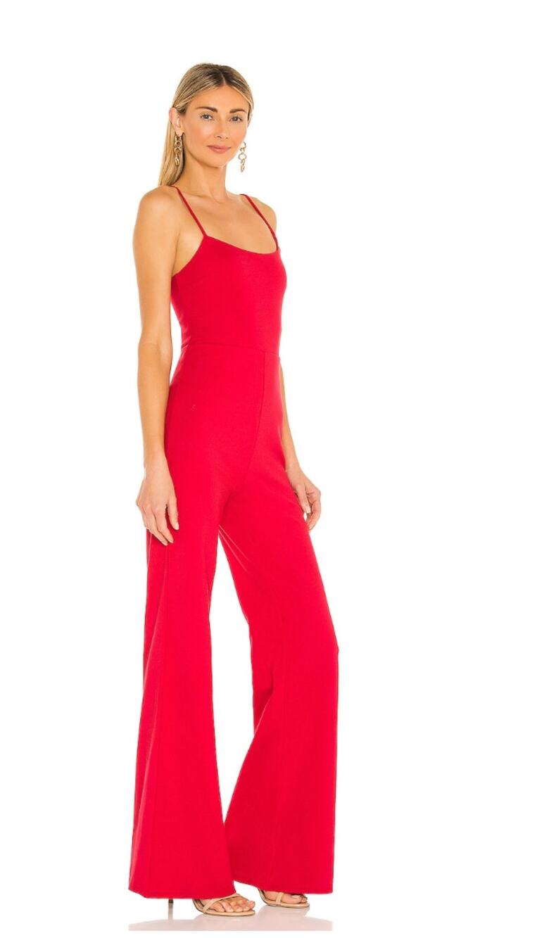 Lovers and Friends Lavinia Spaghetti Strap Women's Medium Red Wide Leg Jumpsuit